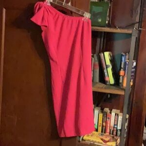 Vibrant Pink Off-Shoulder Dress